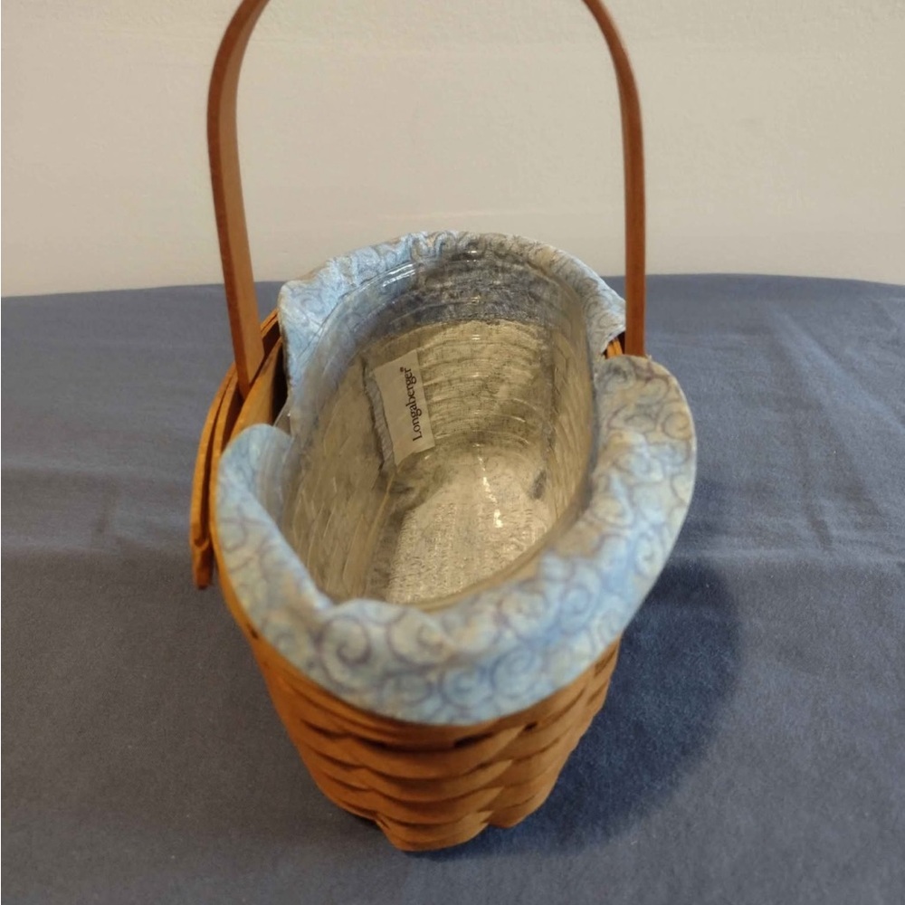 Longaberger Woven Basket with Blue Lining